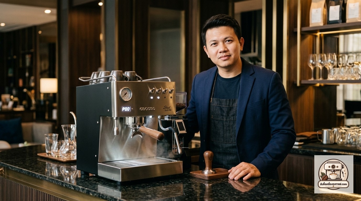 รับซื้อเครื่องชงกาแฟ Ascaso Steel DUO PID ภาพสินค้าและพรีเซนเตอร์