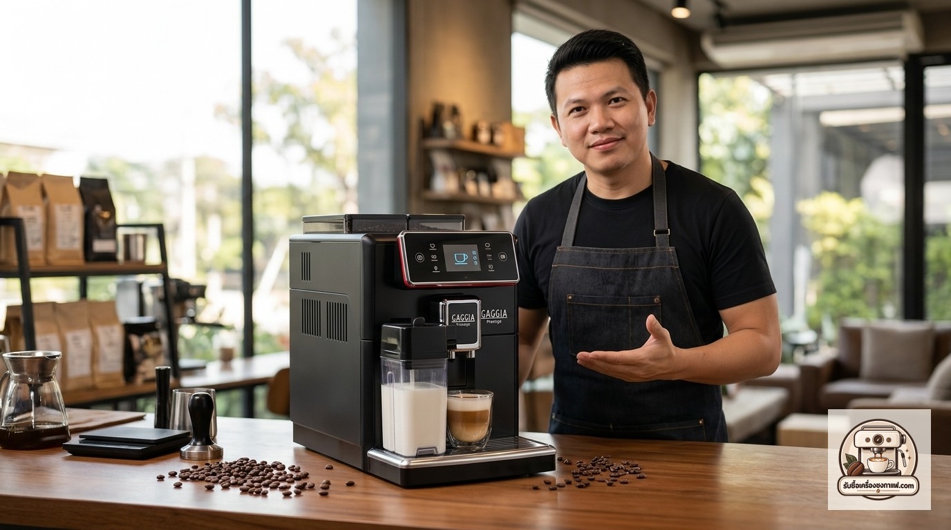 รับซื้อเครื่องชงกาแฟ Gaggia Magenta Prestige ภาพสินค้าและพรีเซนเตอร์