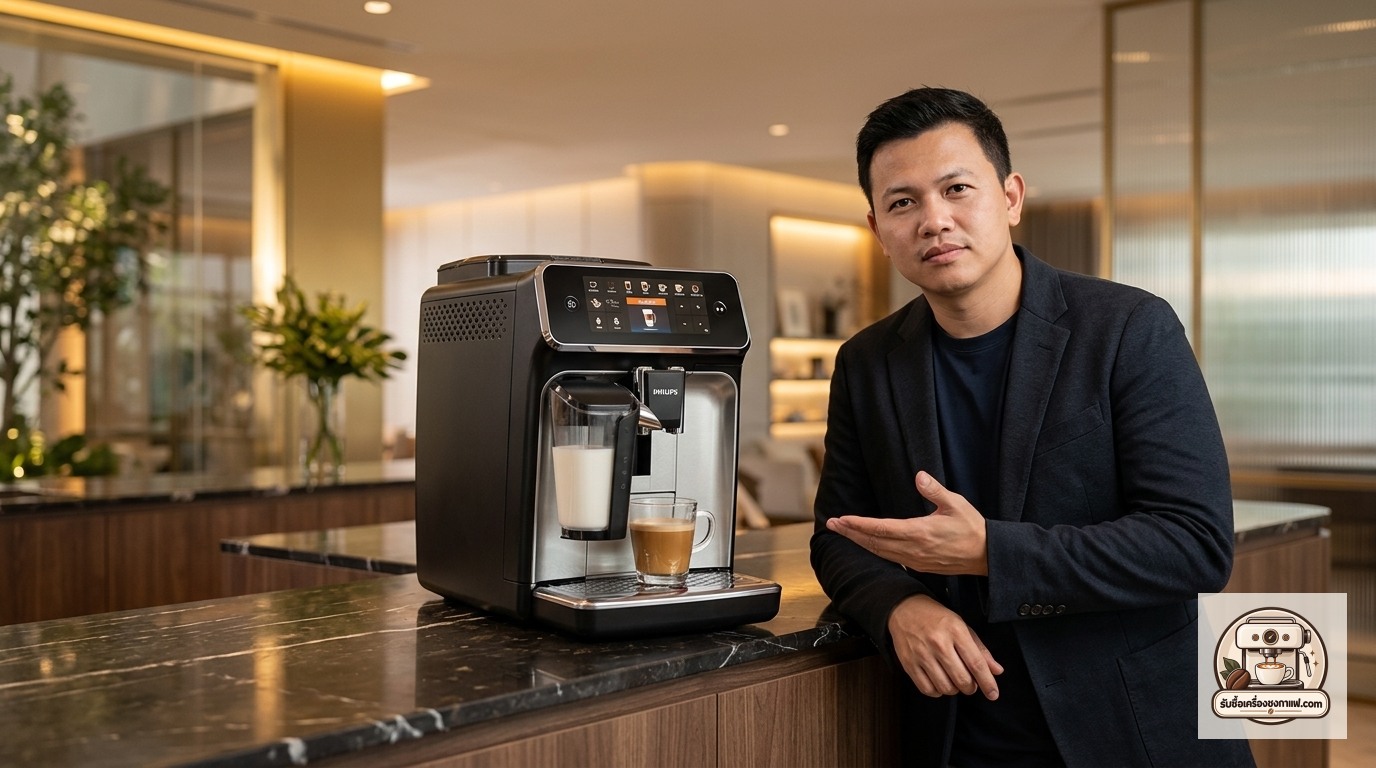 รับซื้อเครื่องชงกาแฟ Philips Series 4300 ภาพสินค้าและพรีเซนเตอร์