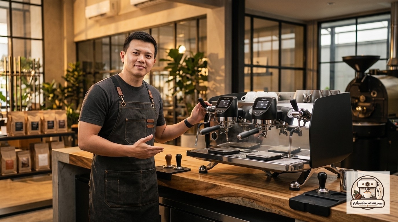 รับซื้อเครื่องชงกาแฟ Victoria Arduino Black Eagle Gravitech ภาพสินค้าและพรีเซนเตอร์